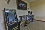 Arcade area in terrace level game room